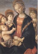 Sandro Botticelli Madonna and Child with St John and two Saints oil